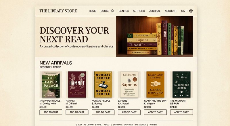 Bookstore concept