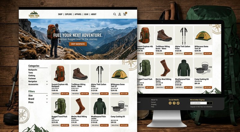 Travel and outdoors gear concept store