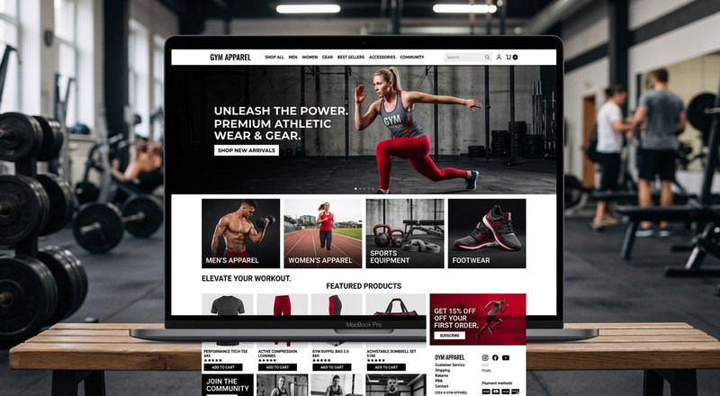 Fitness apparel concept store